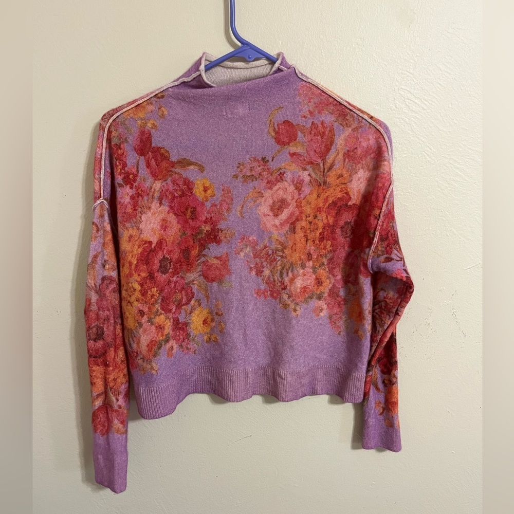 Pilcro Floral Cashmere Sweater - Picture 4 of 9